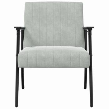 Sessel Hellgrau 59 x 75 x 78 cm Samt
