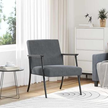 ARDEBO.de - Sessel Dunkelgrau 59 x 75 x 78 cm Samt