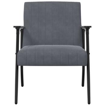Sessel Dunkelgrau 59 x 75 x 78 cm Samt