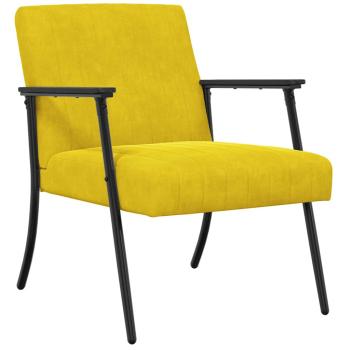 Sessel Gelb 59 x 75 x 78 cm Samt