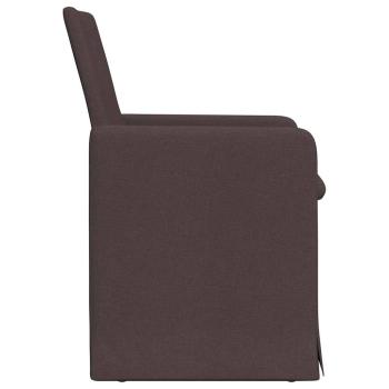 Esszimmerstühle 2 Stk. Stoff Dunkelbraun 57 x 67 x 95 cm