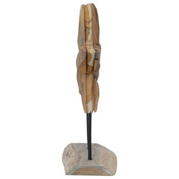 Weihnachtsstern Braun 31 x 15 x 46 cm Massivholz Teak