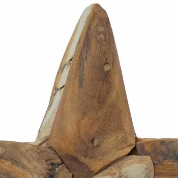 Weihnachtsstern Braun 31 x 15 x 46 cm Massivholz Teak