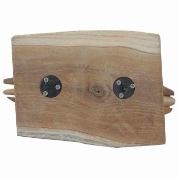 Weihnachtsstern Braun 31 x 15 x 46 cm Massivholz Teak