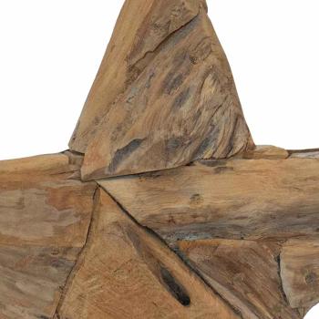 Weihnachtsstern Braun 43,5 x 13,5 x 59 cm Massivholz Teak
