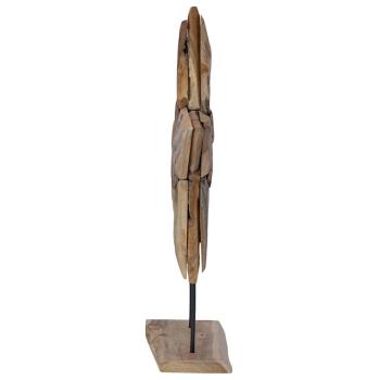 Weihnachtsstern LEDs Braun 59,5 x 18 x 74 cm Massivholz Teak