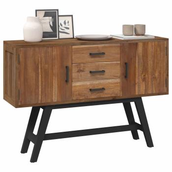 TV-Ständer 110 x 30 x 75 cm Natur Massivholz Teak
