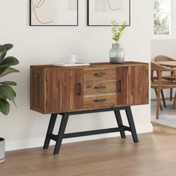 TV-Ständer 110 x 30 x 75 cm Natur Massivholz Teak