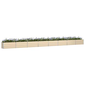 Pflanzkübel Elfenbein 770 x 50 x 45 cm Verzinkter Stahl
