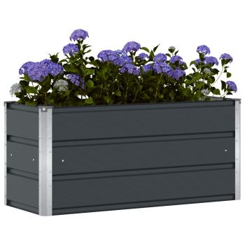Pflanzkübel Anthrazit 100 x 40 x 45 cm Stahl