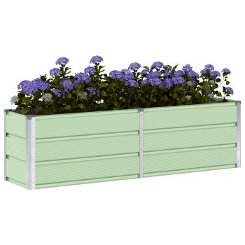 Pflanzkübel Grün 160 x 40 x 45 cm Stahl
