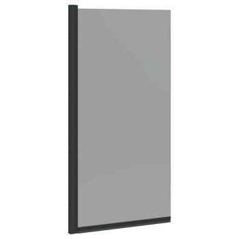 Bad-Duschschirm Schwarz 68 x 130 cm Gehärtetes Glas