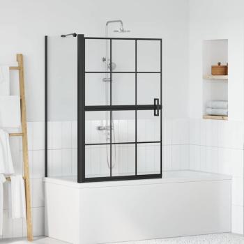 ARDEBO.de - Bad-Duschschirm Schwarz und Transparent 80 x 68 x 128 cm