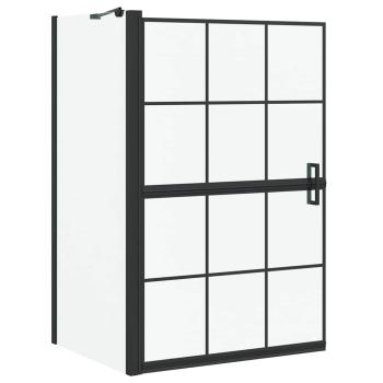 Bad-Duschschirm Schwarz und Transparent 80 x 68 x 128 cm