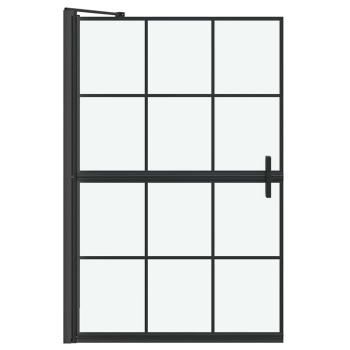 Bad-Duschschirm Schwarz und Transparent 80 x 68 x 128 cm