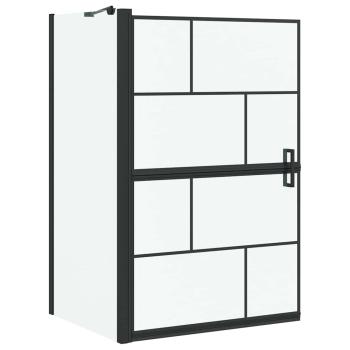Bad-Duschschirm Schwarz und Transparent 80 x 68 x 128 cm