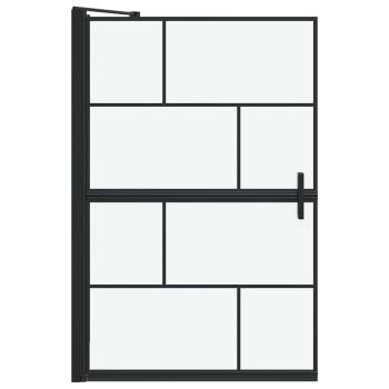 Bad-Duschschirm Schwarz und Transparent 80 x 68 x 128 cm