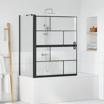ARDEBO.de - Bad-Duschschirm Schwarz und Transparent 100 x 68 x 128 cm