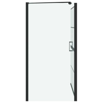 Bad-Duschschirm Schwarz und Transparent 100 x 68 x 128 cm