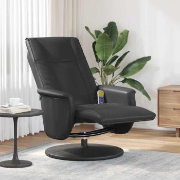 ARDEBO.de - Schwenkbarer Massagesessel Schwarz 71 x 90 x 105 cm Kunstleder