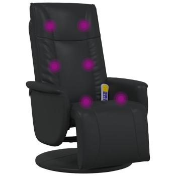Schwenkbarer Massagesessel Schwarz 71 x 90 x 105 cm Kunstleder