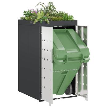Mülltonnenbox mit Pflanzerdach für 240L Tonne Edelstahl