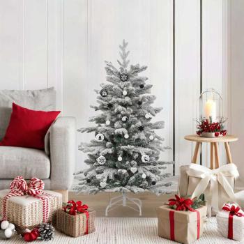 ARDEBO.de - Weihnachtskugel-Set 40 stk. Schwarz und Weiß Ø 6 cm Kunststoff