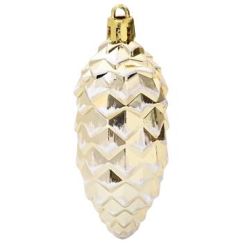 Weihnachts-Tannenzapfen Ball 40 stk. Gold 4 x 9 cm Kunststoff