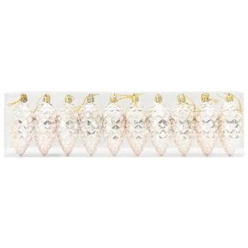 Weihnachts-Tannenzapfen Ball 40 stk. Champagner 4 x 9 cm