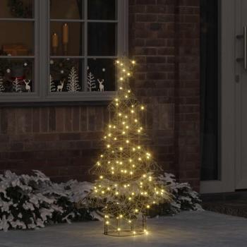ARDEBO.de - Weihnachtsbaum mit 120 LEDs Warmweiß 150 cm Rattan