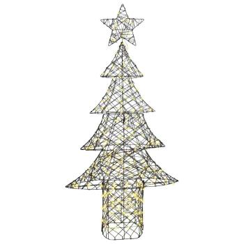 Weihnachtsbaum 240 LEDs Warmweiß 180 cm Rattan