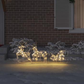 LED Rentiere 3 Stk. Warmes Weiß 44,5 x 18 x 66 cm PET 60 LEDs