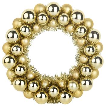 Weihnachtsballkränze 2 stk. Gold 33 x 33 x 7 cm Polystyrol