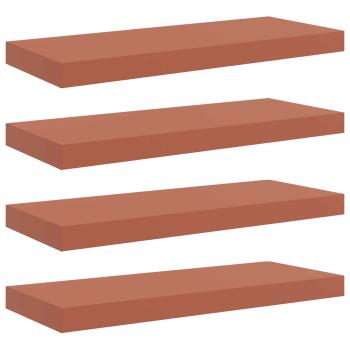 Wandregal 4 stk. Rot 60 x 23,5 x 3,8 cm Holzwerkstoff