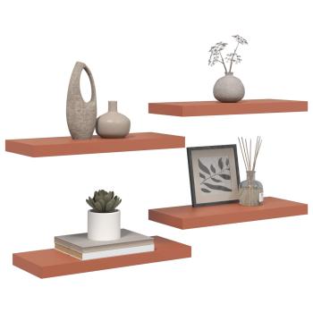 Wandregal 4 stk. Rot 60 x 23,5 x 3,8 cm Holzwerkstoff