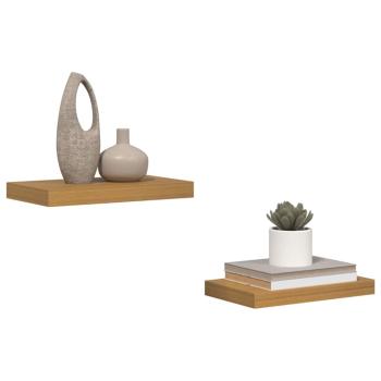Wandregal 2 stk. Beige 40 x 23,5 x 3,8 cm Holzwerkstoff