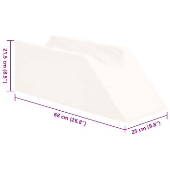 Beinkissen Uni Weiß 68 x 25 x 21,5 cm PU-Schaum