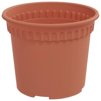Runder Blumentopf 24 stk. Ziegelrot Ø 12,5 x 10 cm Kunststoff
