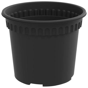 Runder Blumentopf 24 stk. Schwarz Ø 12,5 x 10 cm Kunststoff