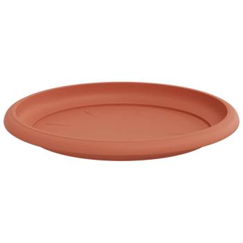 Runde Blumenplatte 24 stk. Ziegelrot Ø 19 x 2 cm Kunststoff