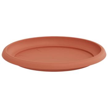 Runde Blumenplatte 24 stk. Ziegelrot Ø 23,5 x 2,5 cm Kunststoff