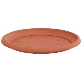 Runde Blumenplatte 24 stk. Ziegelrot Ø 27 x 2,5 cm Kunststoff