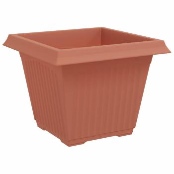 Quadratischer Blumentopf 6 Stk. Ziegelrot 43 x 43 x 33,5 cm