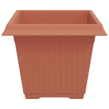 Quadratischer Blumentopf 6 Stk. Ziegelrot 43 x 43 x 33,5 cm
