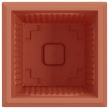 Quadratischer Blumentopf 6 Stk. Ziegelrot 43 x 43 x 33,5 cm