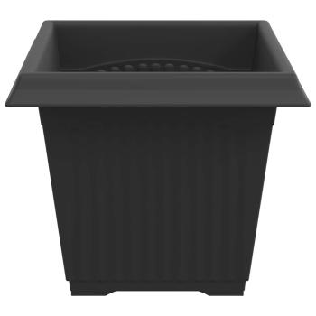 Quadratischer Blumentopf 6 Stk. Schwarz 20 x 20 x 16 cm