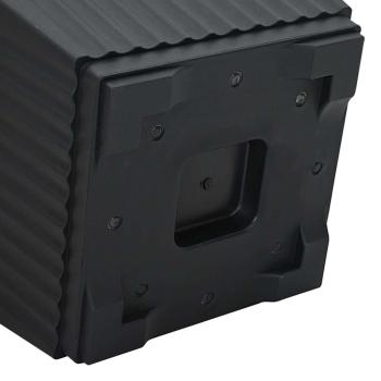 Quadratischer Blumentopf 6 Stk. Schwarz 20 x 20 x 16 cm