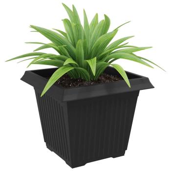 Quadratischer Blumentopf 6 stk. Schwarz 43 x 43 x 33,5 cm