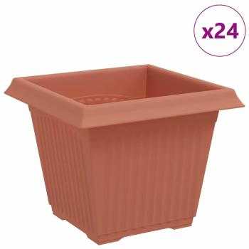 Quadratischer Blumentopf 24 stk. Ziegelrot 20 x 20 x 16 cm