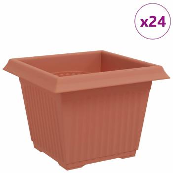 Quadratischer Blumentopf 24 stk. Ziegelrot 23 x 23 x 17,5 cm
